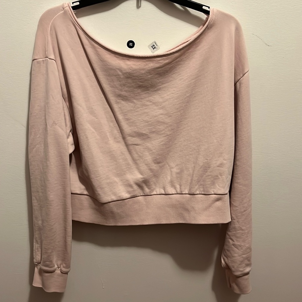 Garage Off The Shoulder Pink Sweater